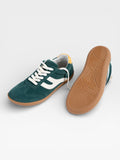 Zapatilla barefoot Atlantic Forest verde bosque, vista lateral con suela zero drop — ARNASA